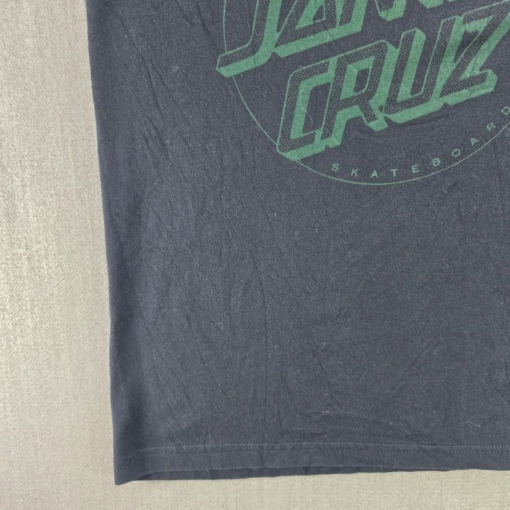 Santa Cruz Graphic T-Shirt Mens Small Black Green Logo Eco Tee